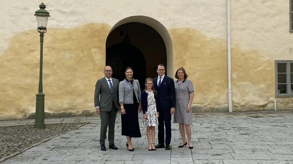 Prinsessan Estelle anlände under förmiddagen till Linköpings slott.