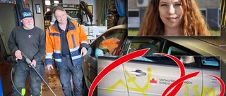Klotterattack mot hemtjänsten • 15 bilar nedsprayade • "Det är tråkigt, mycket tråkigt"