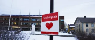 Pusshållplatsen ska sprida kärlek