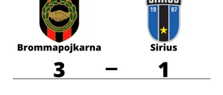 Sirius föll mot Brommapojkarna på bortaplan