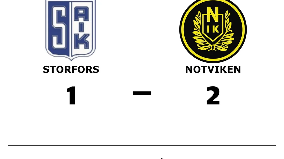 Storfors AIK förlorade mot Notvikens IK