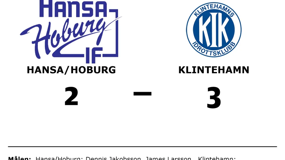 IF Hansa-Hoburg förlorade mot Klintehamns IK
