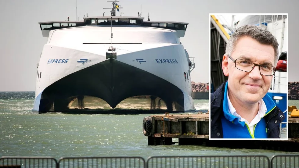 Ralph Axelson, vd för Gotlandsbåten reagerar på konkurrentens nya linje till Västervik.