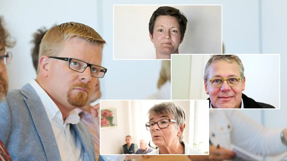 Simon Härenstam (M), Isabel Enström (MP), Inger Harlevi (M), Johan Thomasson (L).