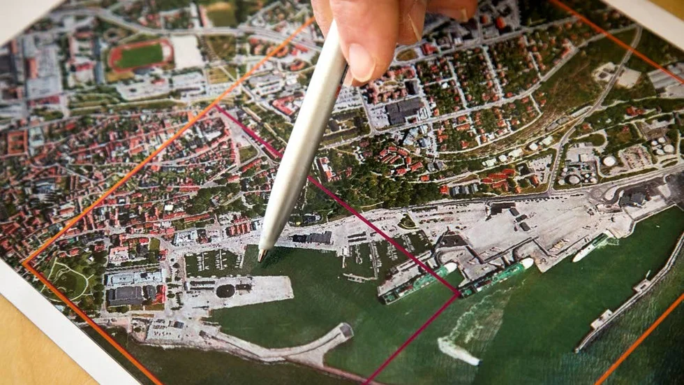 Området i hamnen som Inde med flera vill utveckla.