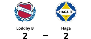 Haga fixade kryss borta mot Loddby B