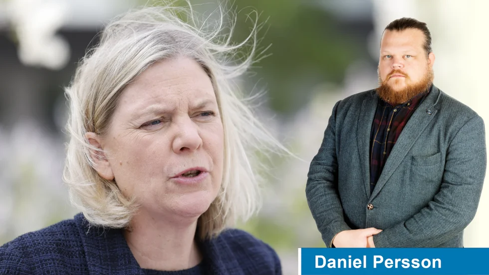 Magdalena Andersson (S) i blåsväder.