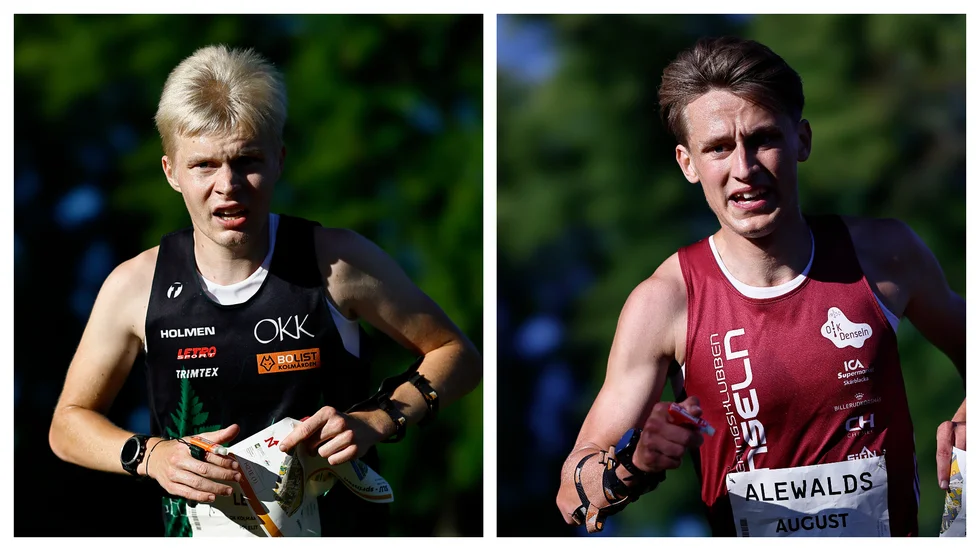 Östgötastjärnorna Leo Johansson och August Mollén hade en hård kamp under sprint-SM.