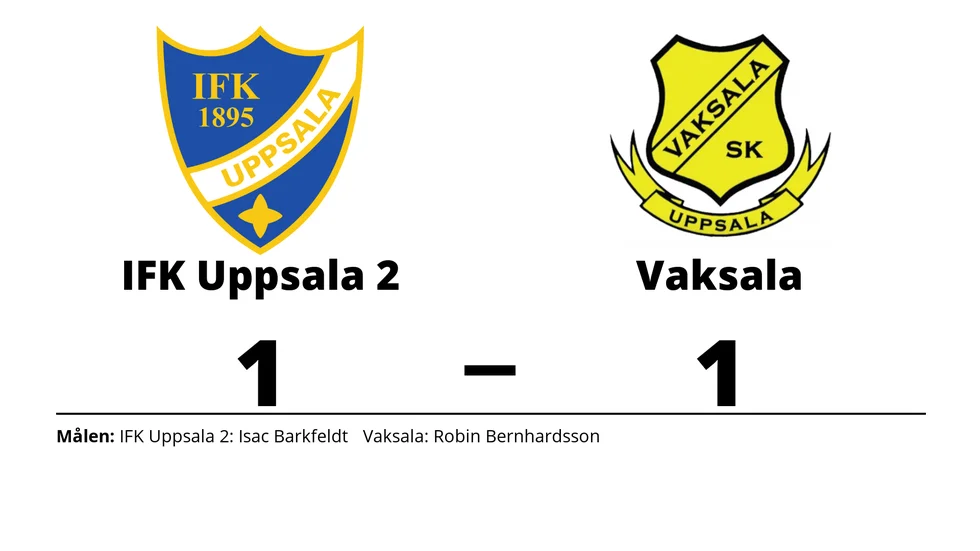 IFK Uppsala 2 spelade lika mot Vaksala SK