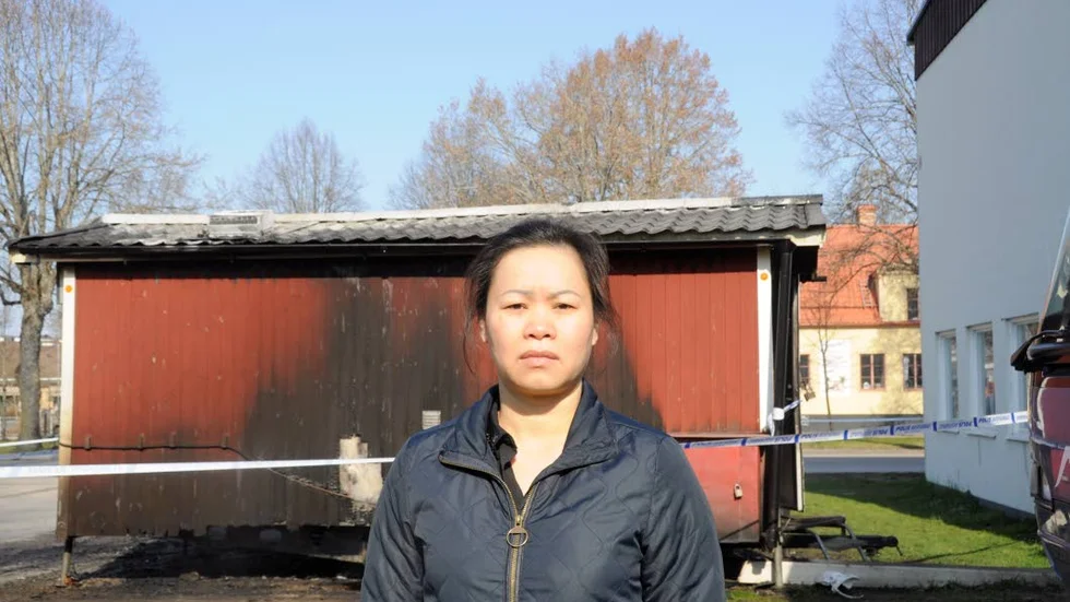 Hang Nguyen äger den foodtruck som brann under onsdagsmorgonen.