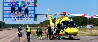 Först SM-medalj – sedan tur med ambulanshelikoptern