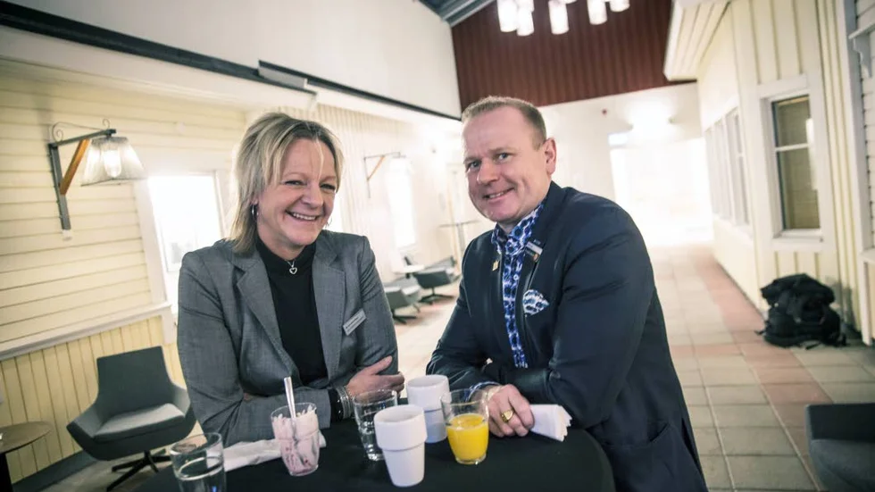 Anki Granström, Arbetsförmedlingen, och Peder Nordin, Fastighetsförmedlingen, var på plats på frukosten. "Det här är ett jättebra koncept. Det är bred spridning mellan olika branscher och samtidigt ett bra tillfälle att uppdatera sig lite om vad som är på gång i kommunen", säger Anki Granström.