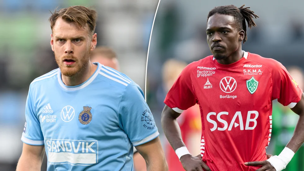 Både Leo Englund, till vänster, och Ieltsin Camoes nätade i superettan under lördagen. 