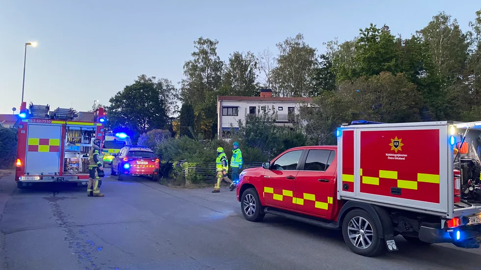 Räddningstjänsten larmades till en lägenhet i Åtvidaberg under tisdagskvällen.