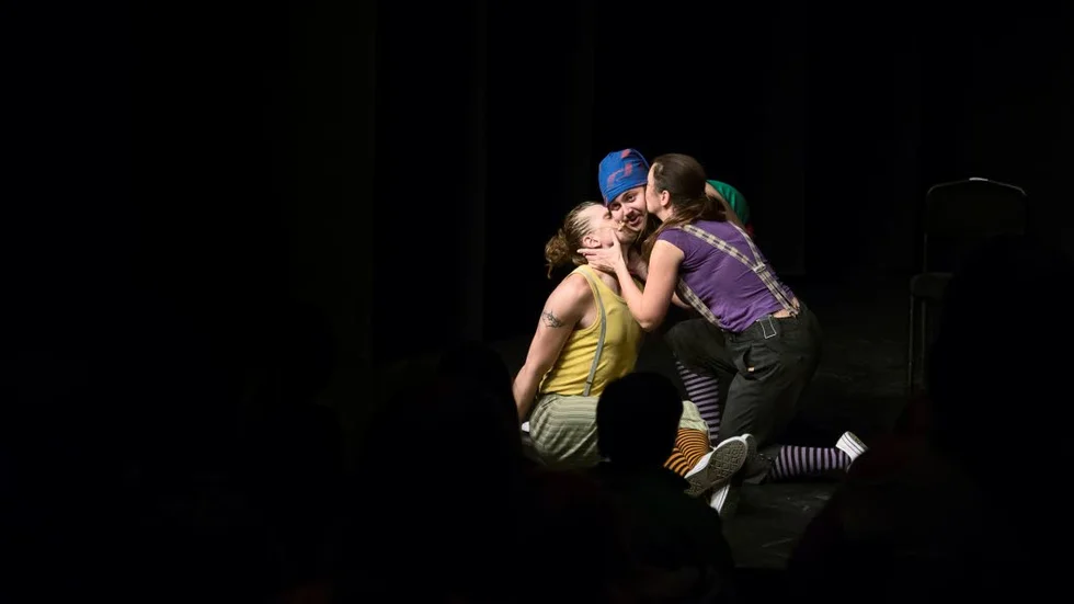 Teater Imba. Christian Svensson, Thomas Häggström och Lena Ilmarson.