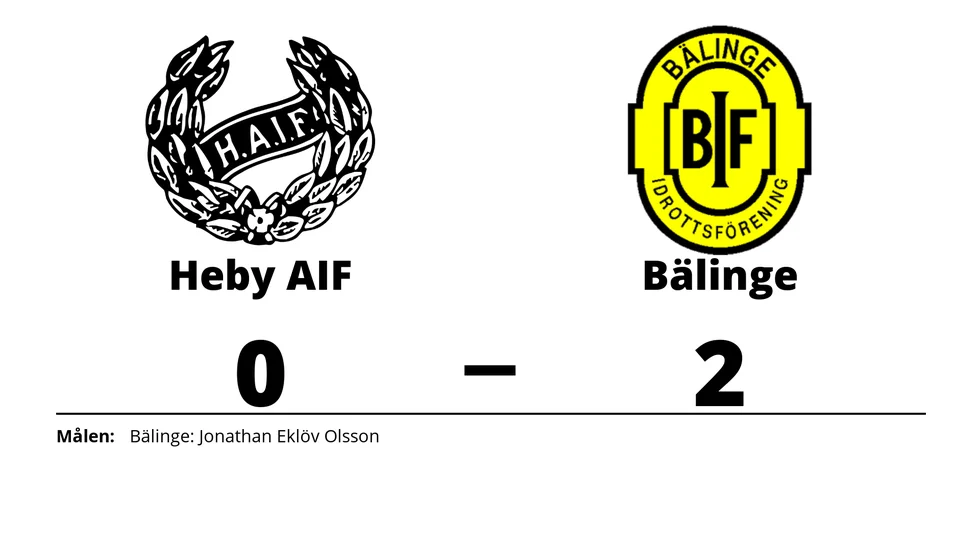 Heby AIF förlorade mot Bälinge IF