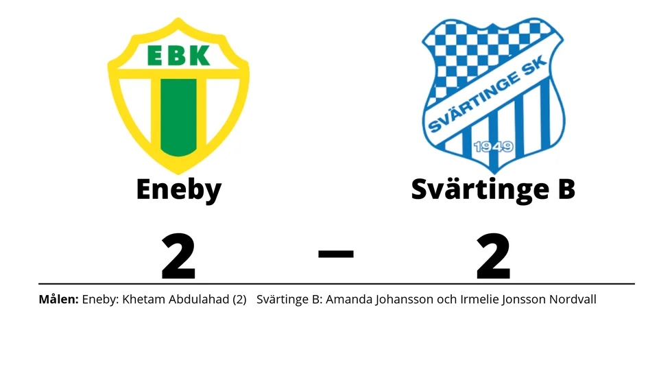 Eneby BK spelade lika mot Svärtinge SK B