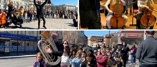 Så spred eleverna musikglädje i Motala centrum
