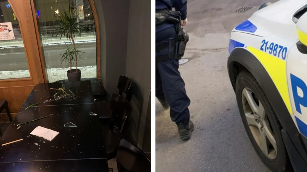 En 28-årig man har åtalats för att ha krossat en ruta i krogen De Klomp på S:t Larsgatan. (Bilden till vänster är hämtad ur förundersökningen.) 