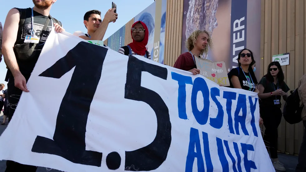 "1.5 to stay alive" var demonstranternas budskap under det senaste klimattoppmötet, COP27 i Egypten. Arkivbild.