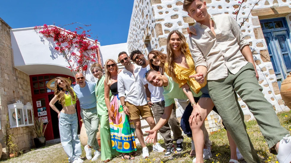 "Diggiloo"gänget repar på Rhodos inför sommarens turné. Pressbild.