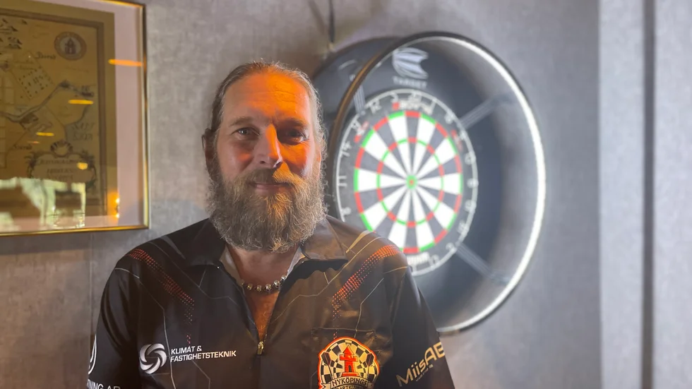Anders Wallström, ordförande i Nyköpings dartklubb.