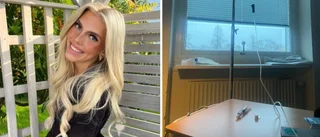 Elin, 22, vårdas på sjukhus efter restaurangbesöket