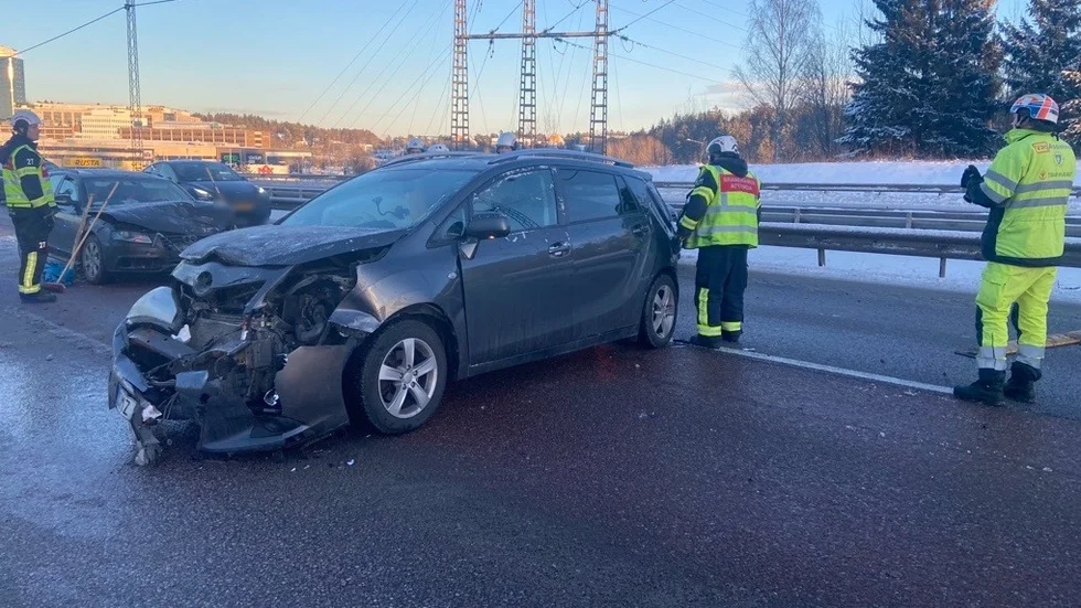 Seriekrocken påverkade trafiken kraftigt i södergående riktning.