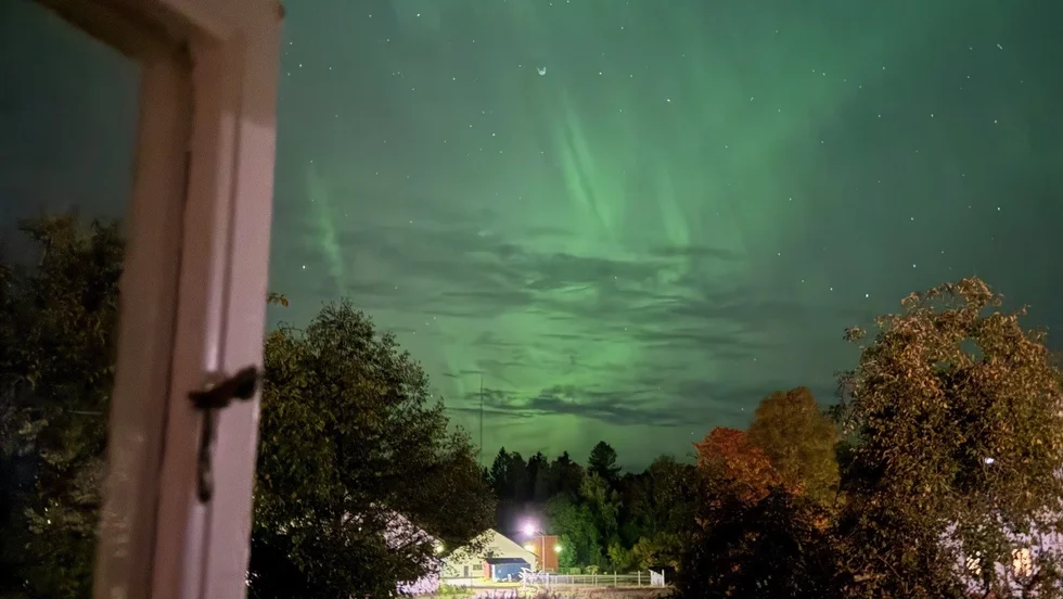 Norrsken över Gimo.