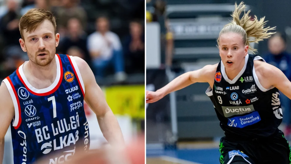 Daniel Hansson, BC Luleå, och Sofia Hägg, Luleå Basket.