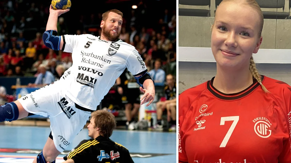 Lagkaptenen och linjestjärnan Jimmy Jansson i aktion till vänster. Nu är det dottern Lova Engström som ska stå för familjens fullträffar i Guifdressen.