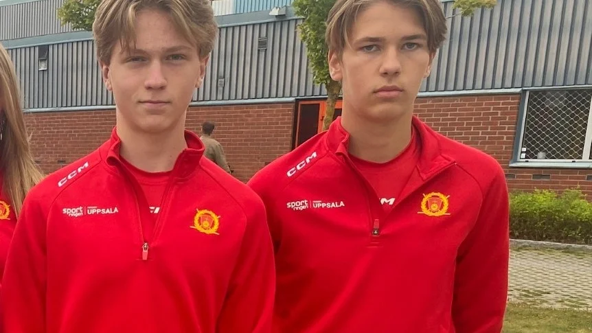 Lexus Lidmo och Daniel Lindeberg spelade TV-pucken för Uppland. 