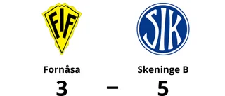 Fornåsa tappade ledning och föll mot Skeninge B