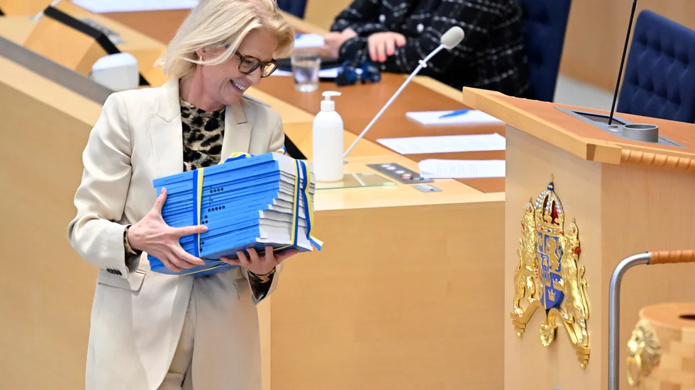 Budget. Finansminister Elisabeth Svantesson (M) hoppas få fart på tillväxten.