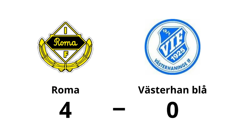 Roma IF vann mot Västerhaninge IF blå