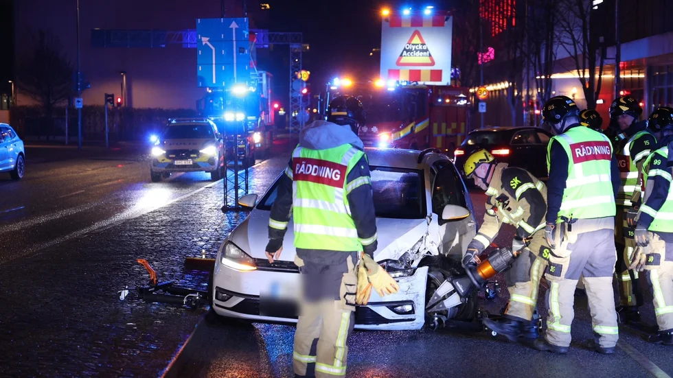 Olyckan skedde på Kungsgatan i centrala Uppsala.