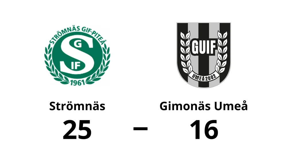 Strömnäs GIF vann mot Gimonäs Umeå IF