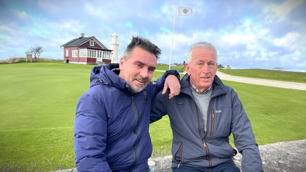 Ulf Wigström (till vänster) och lagledaren Curre Johansson träffades på Kronholmen för att prata minnen. 