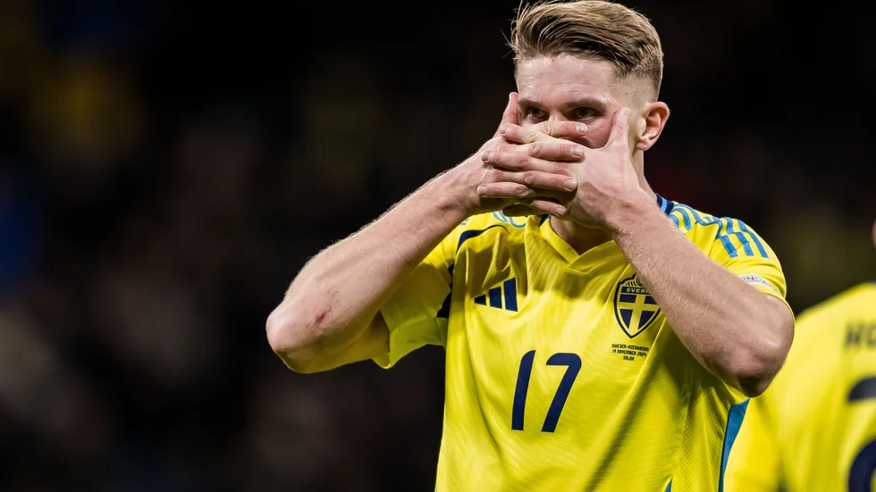 Viktor Gyökeres är inne i ett galet målstimm. Han gjorde ett mot Slovakien i lördags och fyra mot Azerbajdzjan på tisdagen.