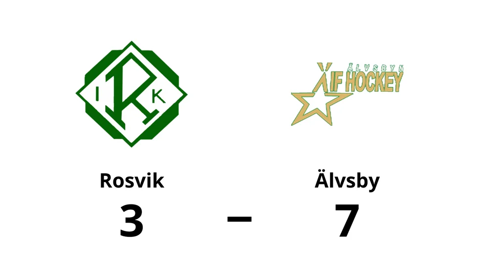 Rosvik IK förlorade mot Älvsby IF Hockey