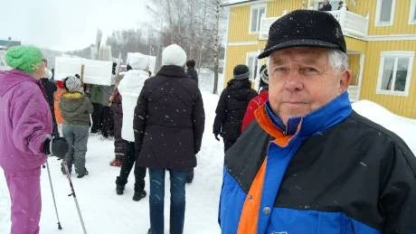 STOLT. Seskaröprofilen och tidigare fackbas på sågen Olle Innala är stolt över att byborna slöt upp och demonstrerade mot Setras planer på nedläggning.