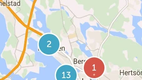 Appen Periscope. Bilden visar pågående livesändningar i Luleå.