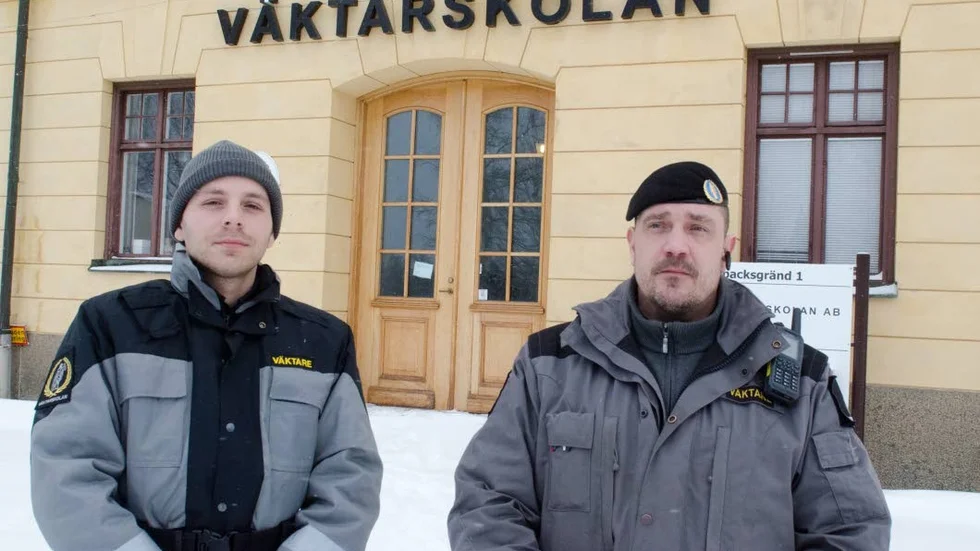 På plats. Det var väktarna Roland Ibraimi och Christer Sjögren som grep den mordmisstänkte 40-åringen.
