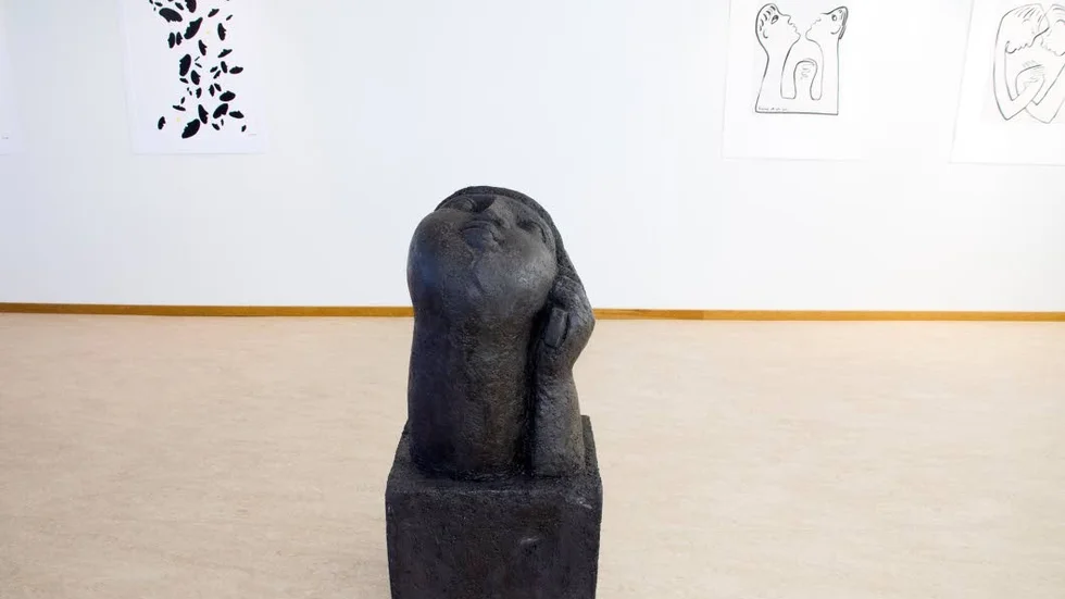 Skulptur i magnetit.
