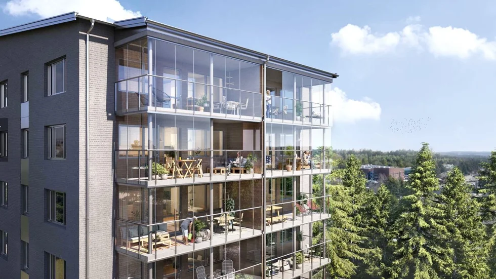 Bostadsrättsföreningen Utsikten görs av Riksbyggen.