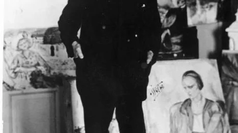 Edvard Munch (1863-1944) fotograferad på sin 75-årsdag.