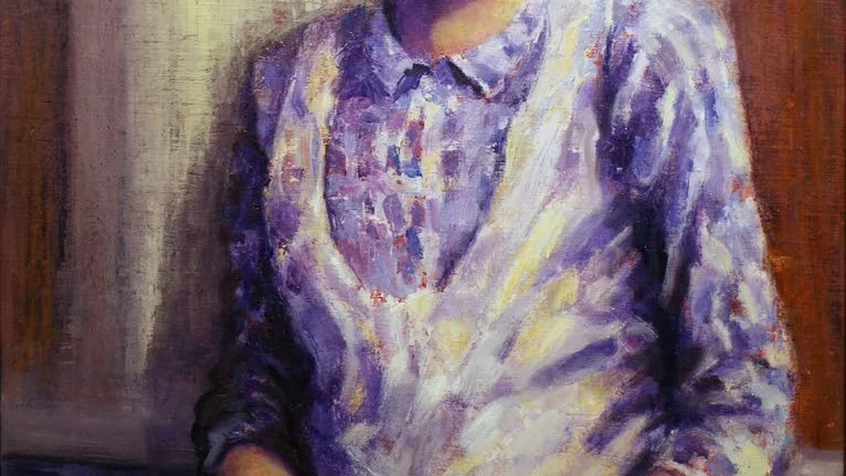 Porträtt. "Berta", olja, Leif Å Larsson