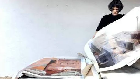 KONST OM ARKITEKTUR. Den ryska                       konstnären Diana Machulina från Moskva intresserar sig för den nya ryska arkitekturen i sin del av Ryssen kommer! i Havremagasinet. "Jag sysslar med dokumentärt måleri eftersom jag tycker att verkligheten är så innehållsrik och                talande att jag inte behöver lägga till något", säger Diana Machulina.