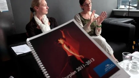 Marie Larsson Sturdy och Hélene Perback Lindgren, ny verksamhetsledare respektive danskonsult för Dans i Nord ser mycket positivt på planerna att skapa en dansinstitution i länet, något som finns med Norrbottens läns Kulturplan för åren 2011-2013.