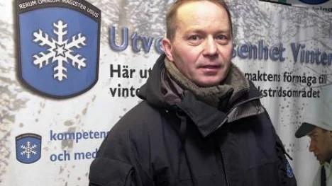 Tony Gustafsson, chef för utbildningsavdelningen vid Försvarsmaktens vinterenhet i Arvidsjaur.  (Arkivbild)